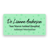 Veterinary Staff Name Tag Green