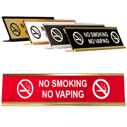 No Smoking No Vaping 2" x 8" Desk Plate