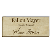 Wood Engraved Designer Name Tag