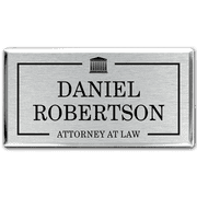 Modern Outline Logo Lawyer Name Tag