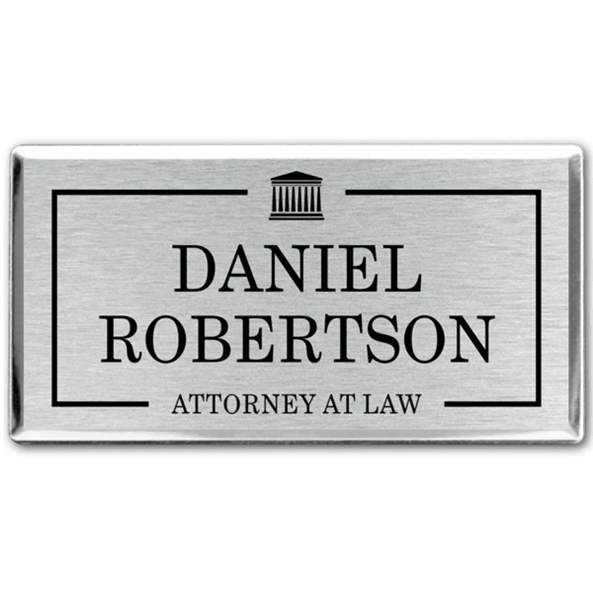 Modern Outline Logo Lawyer Name Tag