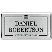 Modern Outline Logo Lawyer Name Tag