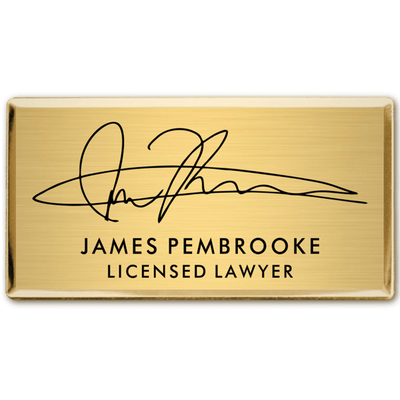 Custom Lawyer Signature Name Tag - alternate view