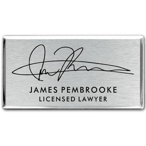 Custom Lawyer Signature Name Tag