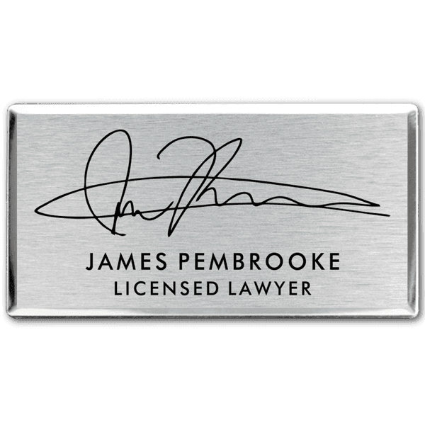 Custom Lawyer Signature Name Tag