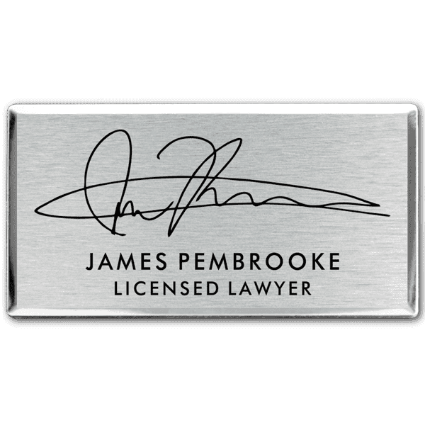 Custom Lawyer Signature Name Tag