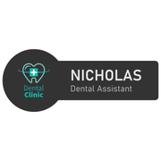 Dark Grey Special Shape Dentist Name Tag