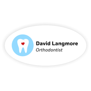 Heart in Tooth White Oval Dentist Name Tag