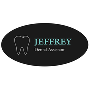 Aqua Tooth Shaped Dental Name Tag