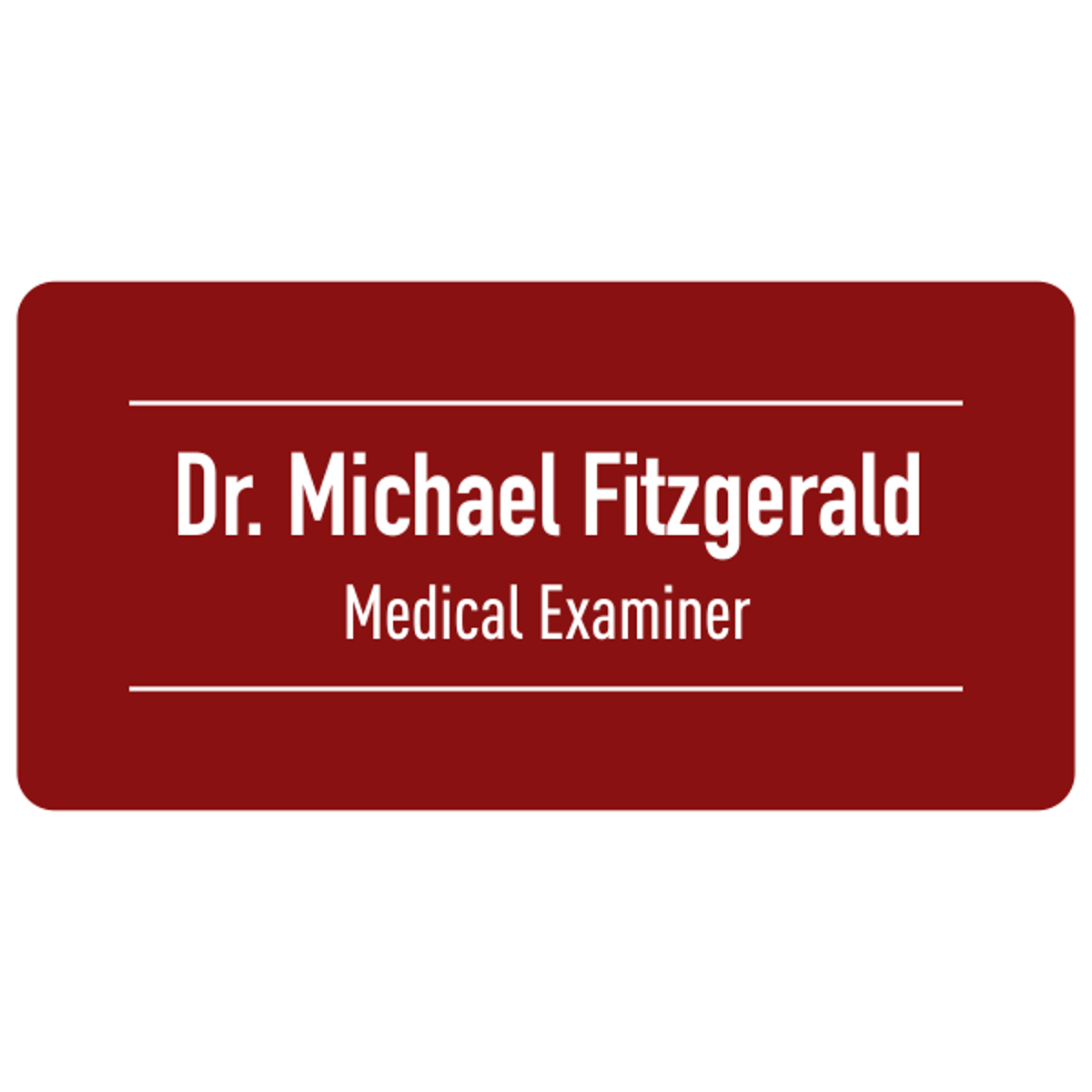 Minimal Red Name Tag