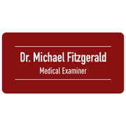 Minimal Red Name Tag
