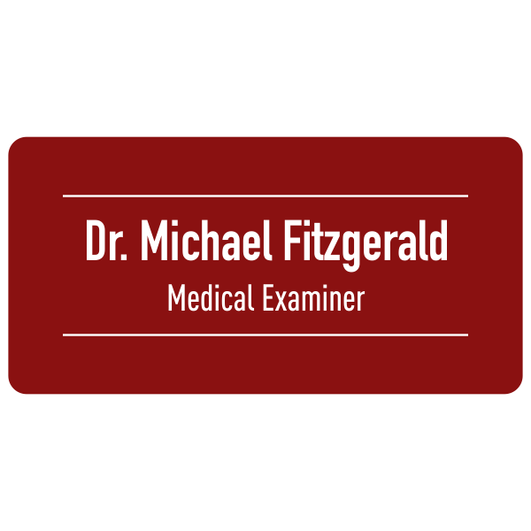 Minimal Red Name Tag