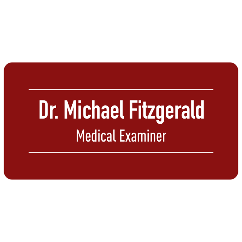 Minimal Red Name Tag