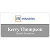 Two Tone Grey and White Name Tag