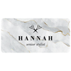 Marble Texture with Icon Stylist Name Tag