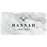 Marble Texture with Icon Stylist Name Tag