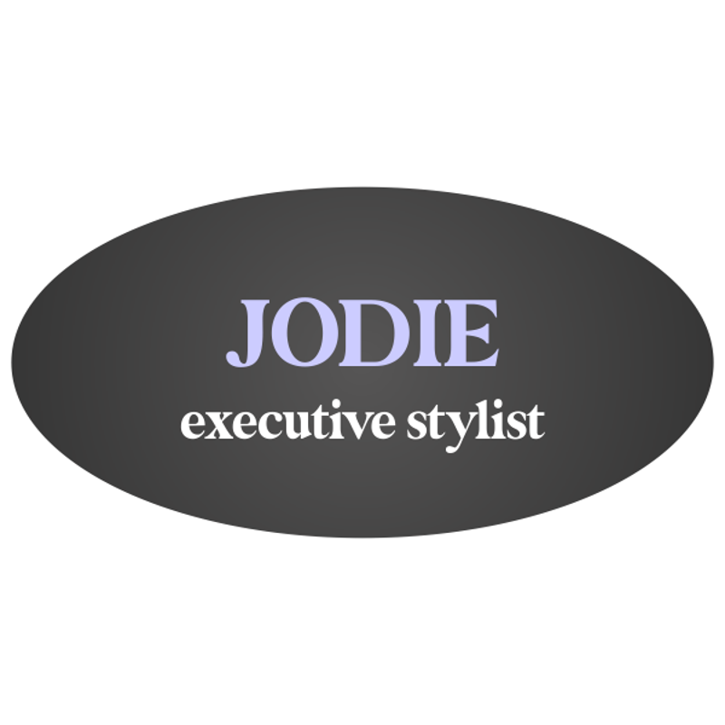 Dark Grey and Lavender Stylist Name Tag