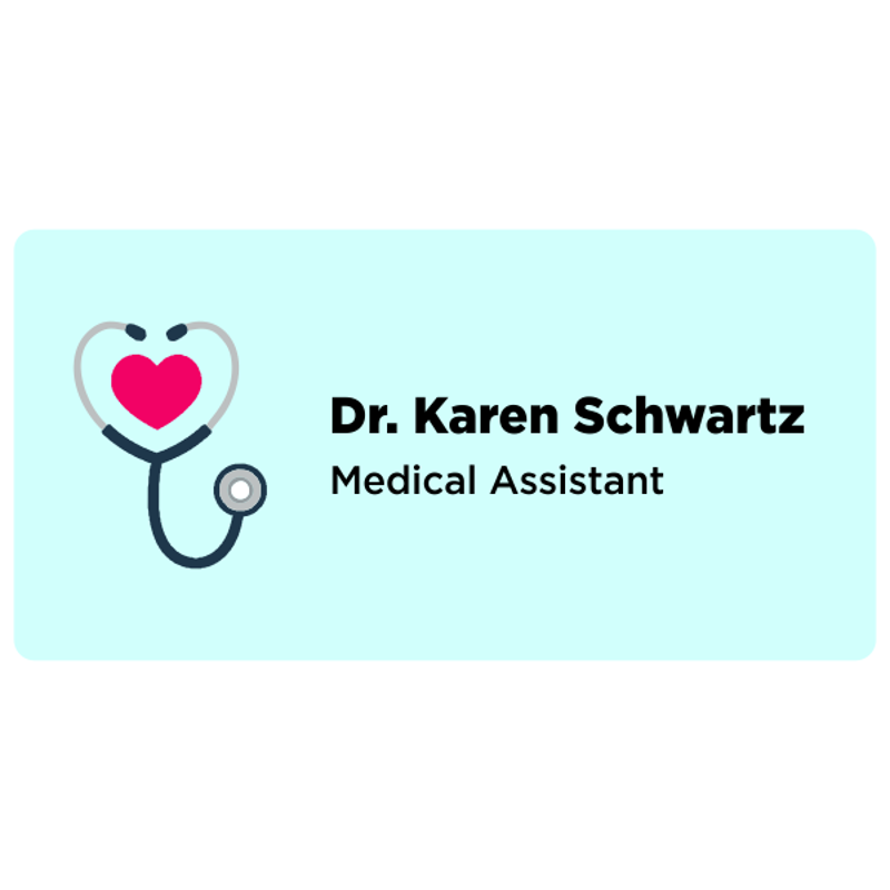 Medical Name Tag with Heart