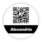 Circle Custom QR Code Name Badge with Logo