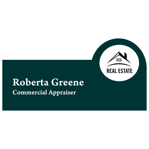 Custom Green Real Estate Name Tag