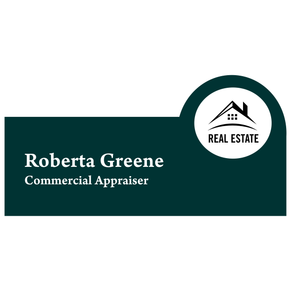 Custom Green Real Estate Name Tag
