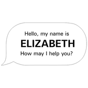 How May I Help You Speech Bubble Name Tag