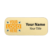1.25" x 3" Custom Gold Name Tag