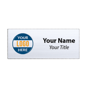 1.25" x 3" Custom Silver Name Tag