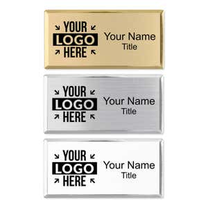 Engraved Executive Beveled Badges - Medium Rectangle
