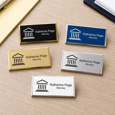 Law Office Premier Name Tag - 1.5" X 3" - alternate view