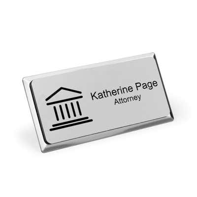 Law Office Premier Name Tag - 1.5" X 3"