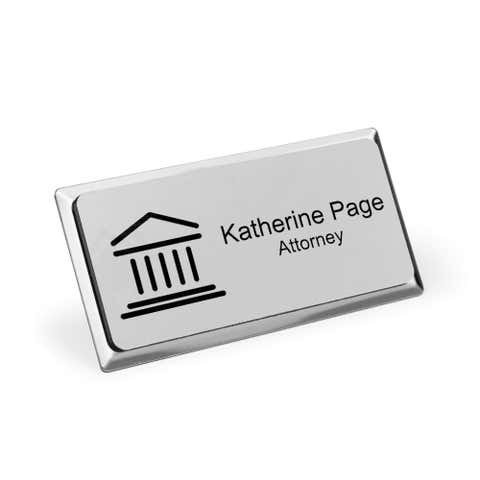 Law Office Premier Name Tag - 1.5" X 3"