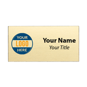 1.5" x 3" Custom Gold Name Tag