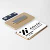 1.5x3 executive engraved name badge with gold beveled frame showing magnetic backing attachment — custom name tag for corporate and HR teams