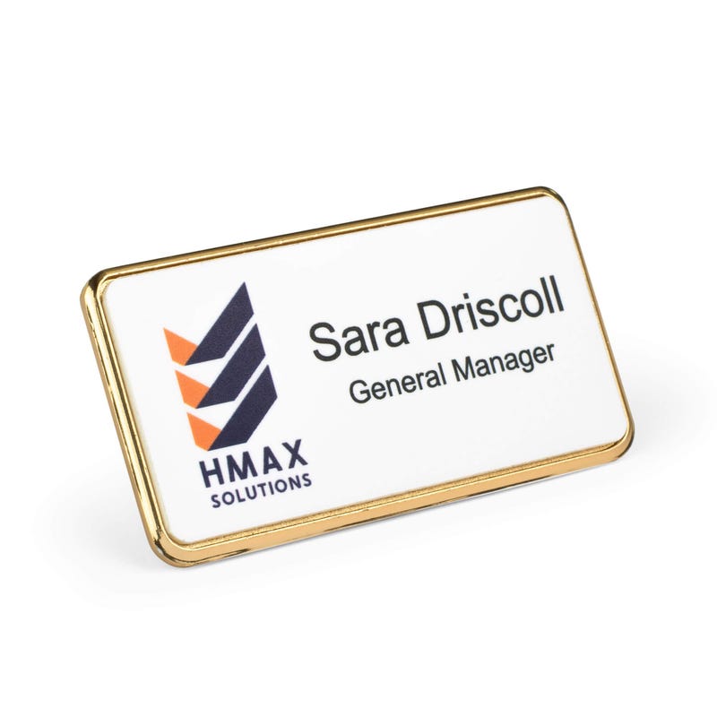Medium Full Color Executive Badges with Rounded Corners