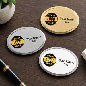 Custom name tags for the office in 3 colors. 
