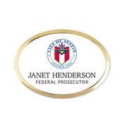 Executive Oval Name Badges - 1.75" x 2.5"
