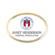 Executive Oval Name Badges - 1.75" x 2.5"