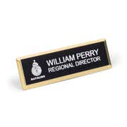Engraved Executive Beveled Name Badge, 1" x 3" 