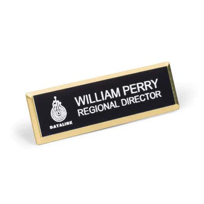 Engraved Executive Beveled Name Badge, 1" x 3"