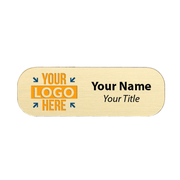 1" x 3" Custom Gold Name Tag