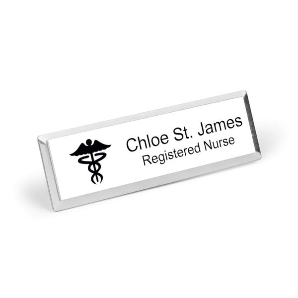 Custom Medical Doctor Name Tag - 1" x 3"