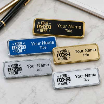 Executive Engraved Small Rounded Corner Name Badge - alternate view