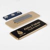 1x3 beveled name badge silver frame with magnetic backing