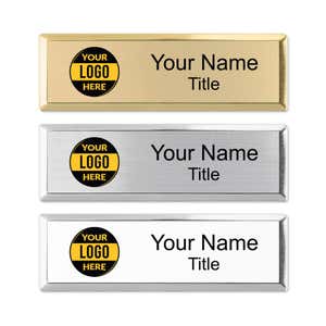 Full Color Executive Beveled Badges - Small Rectangle