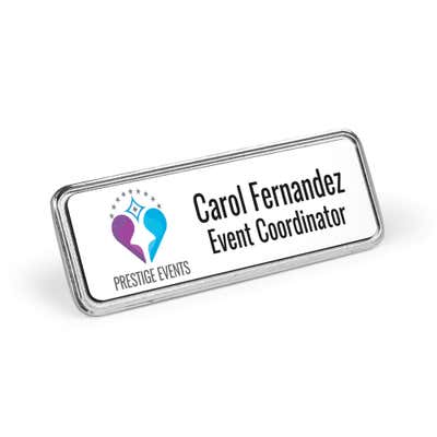 Small Full Color Executive Badges with Rounded Corners