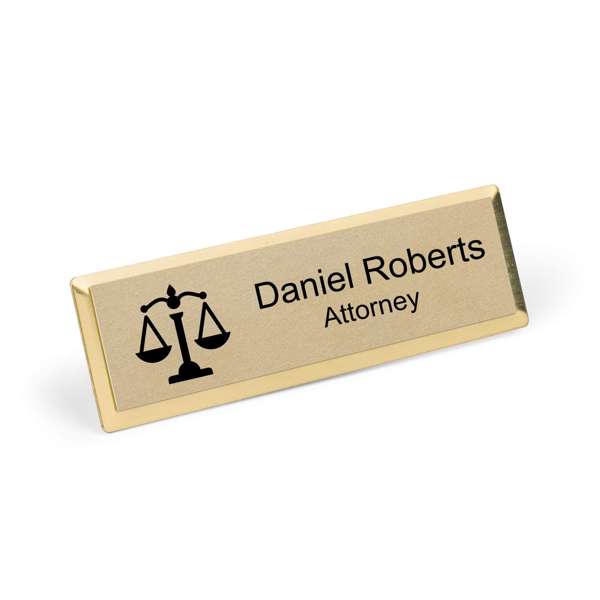 Law Office Small 3" x 1" Executive Holder Name Tag 
