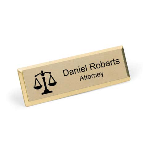 Law Office Small 3" x 1" Executive Holder Name Tag
