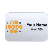 2" x 3" Custom Silver Name Tag