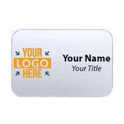 2" x 3" Custom Silver Name Tag